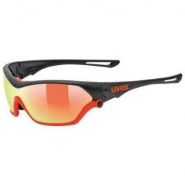 Gafas Uvex sportstyle 705 negro mate naranja