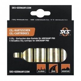 5 CARTUCHOS DE AIRE CO2 16 g  SKS AIRCHAMP PRO