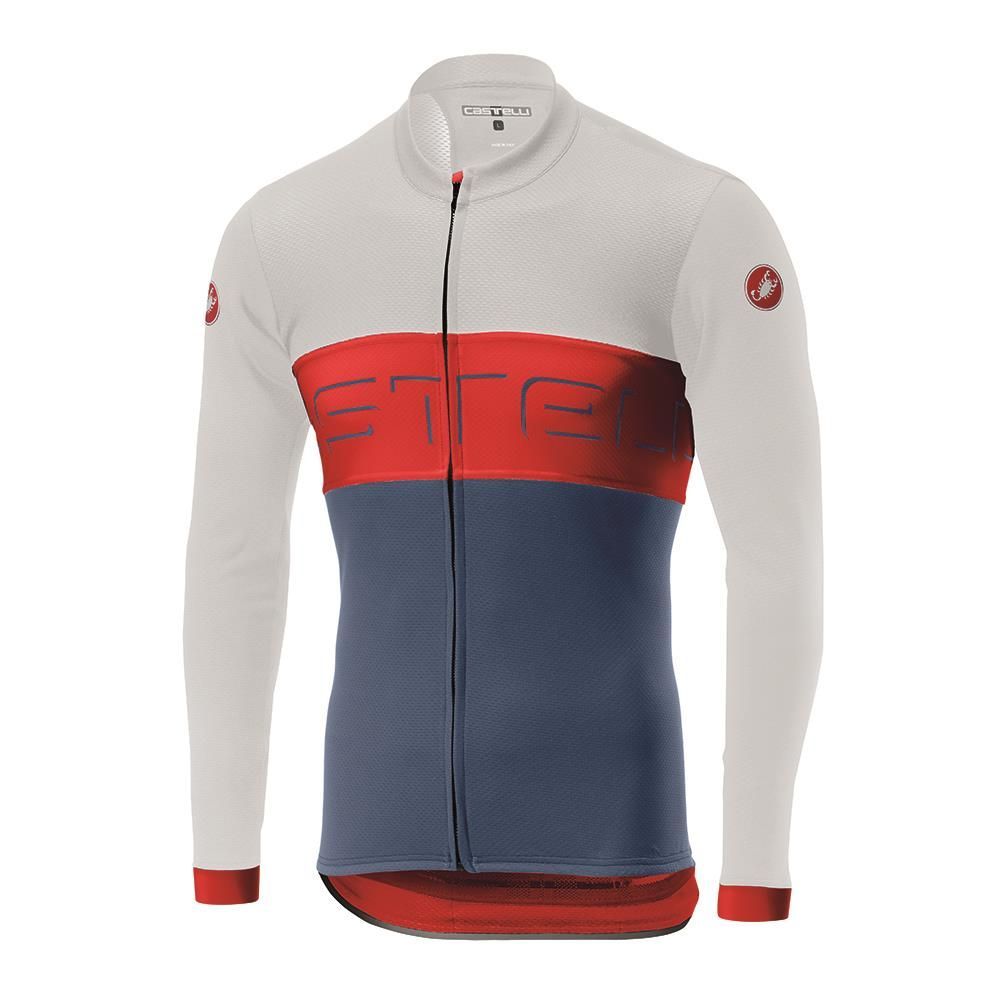 Maillot Prologo VI m/l Bln Marfil/Rj/Az XXXL