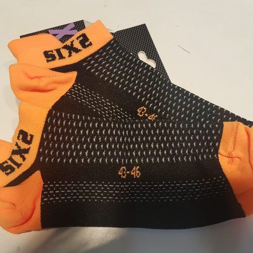 CALCETIN CORTO SIXS FANTASMINO NARANJA 43-46