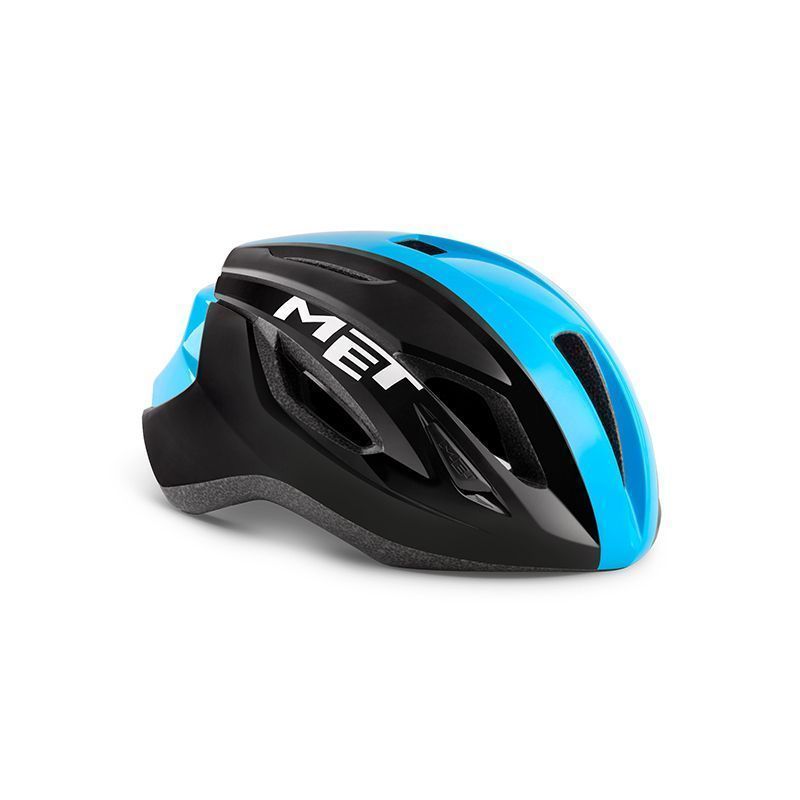 CASCO MET STRALE NEGRO/CIAN BRILLO 56-58