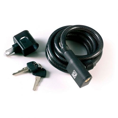CANDADO CABLE ESPIRAL 10 mm - 180 cm CON SOPORTE