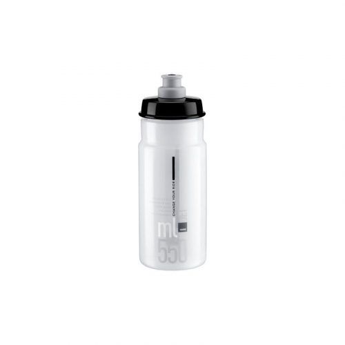 BIDON ELITE JET TRANSPARENTE LOGO GRIS 550 ml