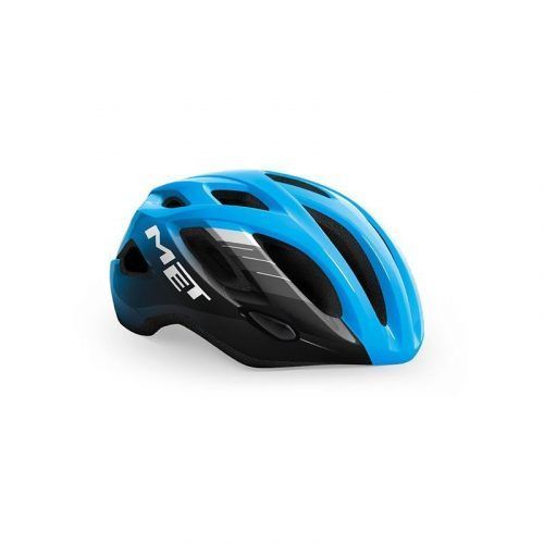 CASCO MET IDOLO NEGRO/AZUL BRILLO T.M 52-59
