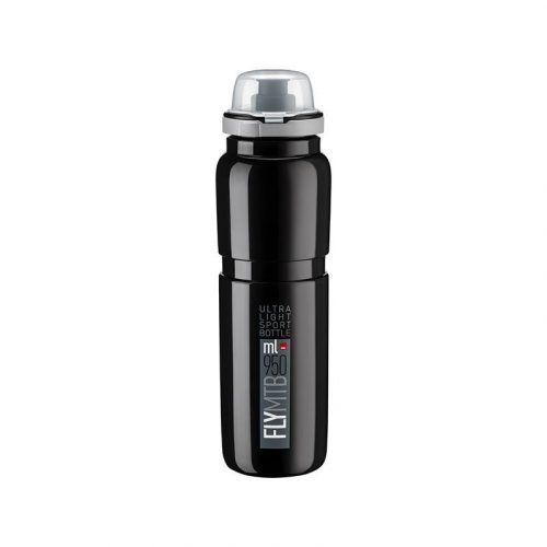 BIDON ELITE FLY MTB NEGRO LOGO GRIS 950ml