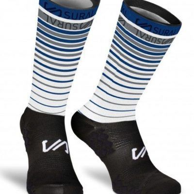 CALCETINES A/MEDIA SUBLIM. LINEAS AZ/GRIS 35-39