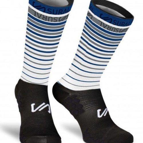 CALCETINES A/MEDIA SUBLIM. LINEAS AZ/GRIS 35-39