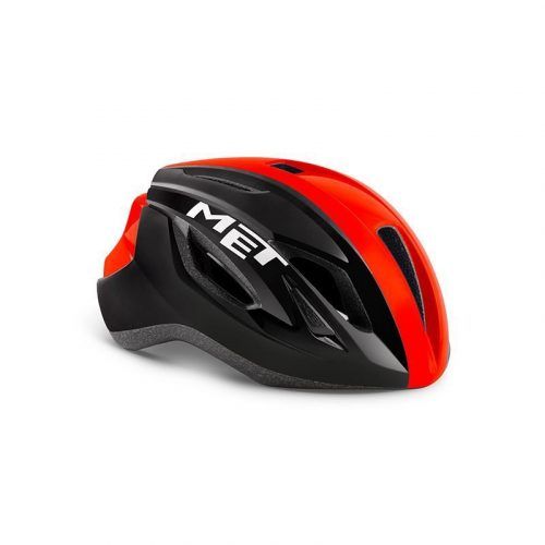 CASCO MET STRALE NEGRO/ROJO BRILLO T.M 56-58