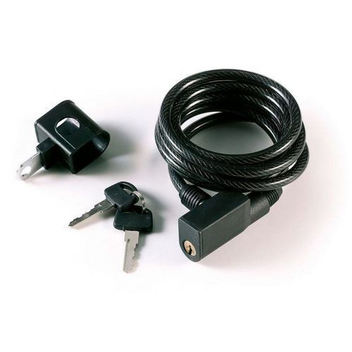 CANDADO CABLE ESPIRAL  6 mm - 100 cm CON SOPORTE