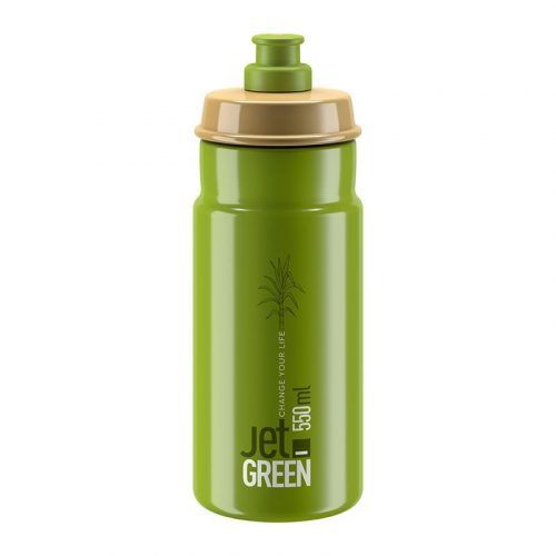 BIDON ELITE JET GRREN 550 ml VERDE OLIVA LOGO BLAN