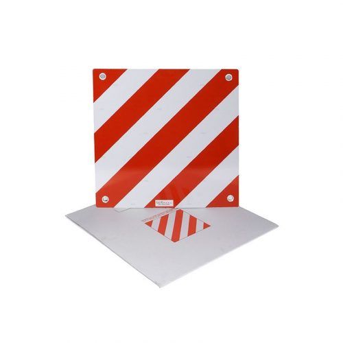 PLACA SEGURID.PERUZZO P/CARGAS TRASERAS 50x50 ALUM