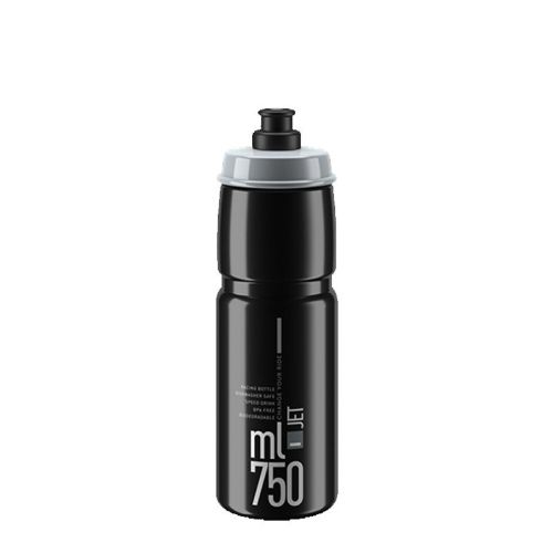 BIDON ELITE JET 750 ml NEGRO LOGO GRIS