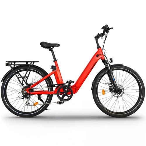 Bicicleta Ebike Urbana 28" UB200 Rojo d/suspension