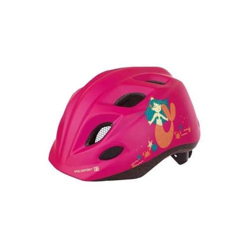 CASCO NI&Ntilde;O POLISPORT SIRENA ROSA CON LUZ LED
